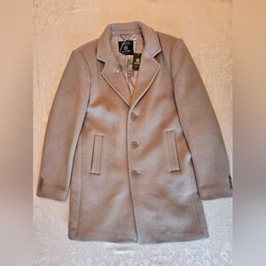 Men's 100% Pure Wool Coat, Grey, Snover, Large, 40, NWT